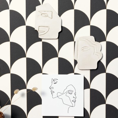 Papel pintado GEOMÉTRICO ARCOS BLANCO Y NEGRO MLGT_10424_09_26 2