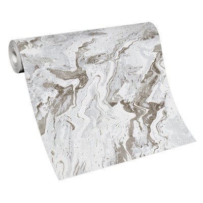 Paper pintat amb efecte de marbre daurat coure Paper pintat amb efecte de marbre daurat coure