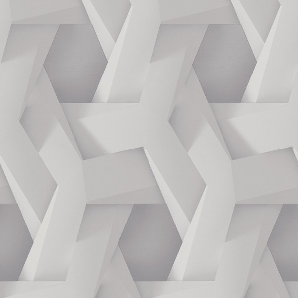 Papel pintado Tridimensional Gris Claro