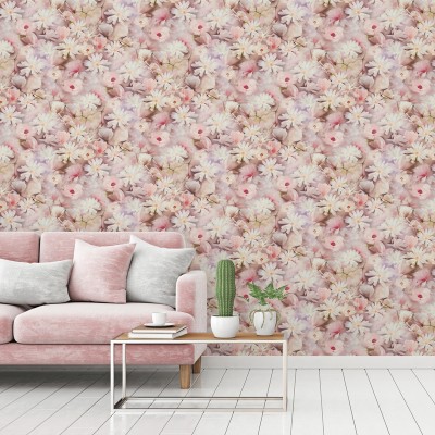 Papel pintado Flores Primavera Rosa 2