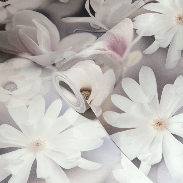 Paper pintat Flors Primavera Gris