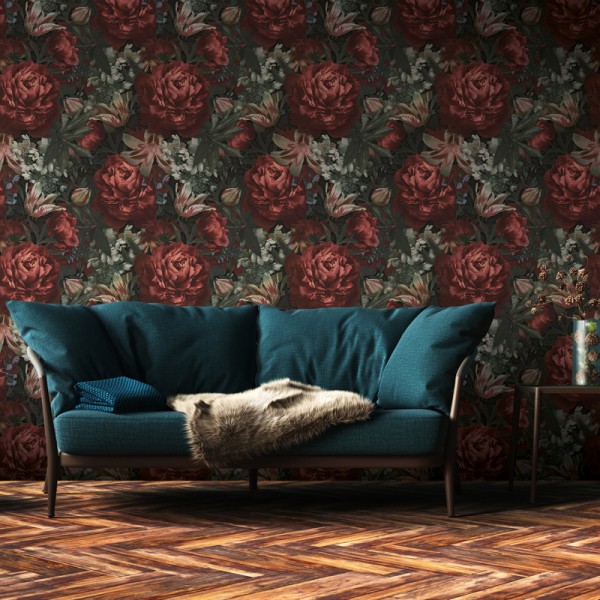 Paper pintat Roses Vermelles