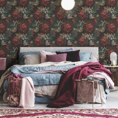 Paper pintat Roses Vermelles