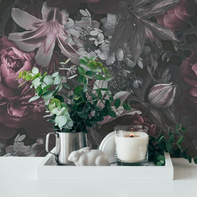 Papel de parede Rosas Rosa Antigo 2