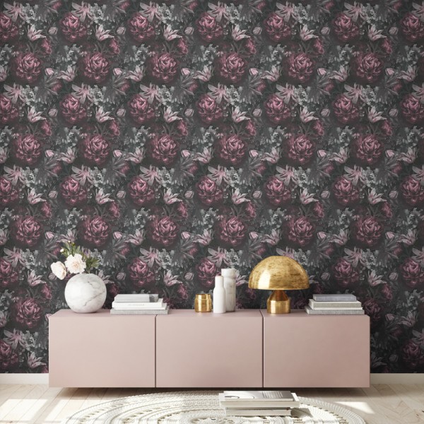 Papel de parede Rosas Rosa Antigo