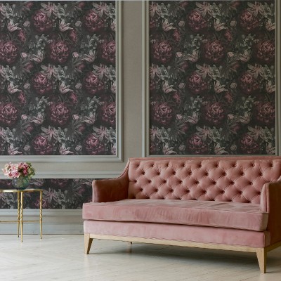 Paper pintat Roses Rosa Antic