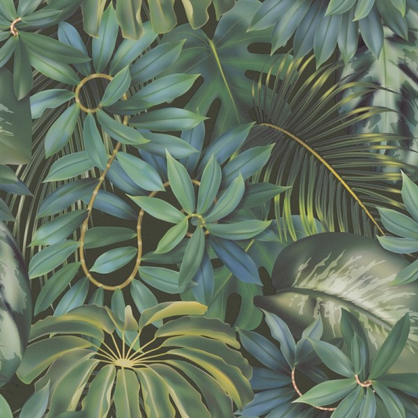 Paper pintat Plantes Exòtiques Verdes