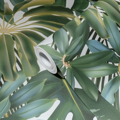Paper pintat Plantes Exòtiques Verd Natural