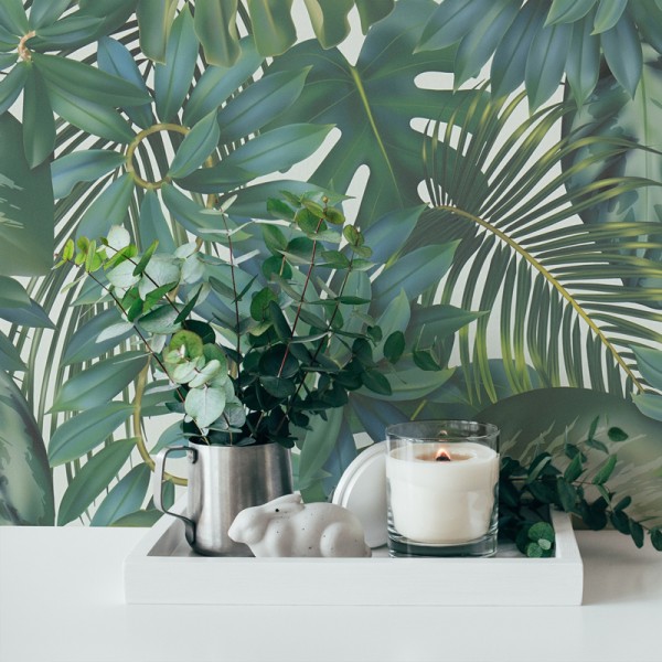 Paper pintat Plantes Exòtiques Verd Natural