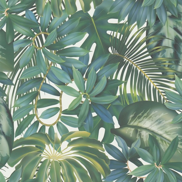 Papel pintado Plantas Exóticas Verde Natural