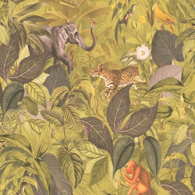 Papel pintado Tropical Safari Ocre