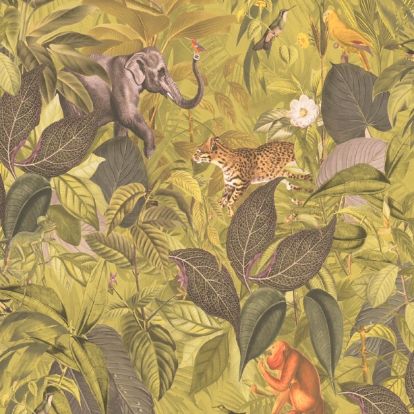 Papel pintado Tropical Safari Ocre