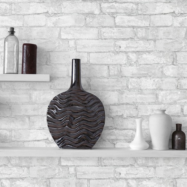 Papel Pintado LADRILLO VINILICO GRIS