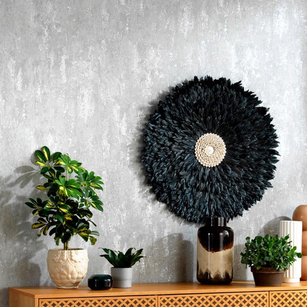 Papel de parede TEXTURA DESGASTADA PRATA E CINZA Papel de parede TEXTURA DESGASTADA PRATA E CINZA