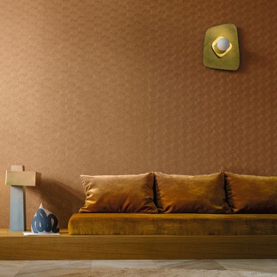 Papel de parede TEXTURA GEOMÉTRICA LARANJA 2