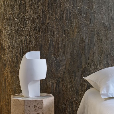 Papel pintado HOJAS DE EUCALIPTO MARRÓN AZULADO DORADO Papel pintado HOJAS DE EUCALIPTO MARRÓN AZULADO DORADO