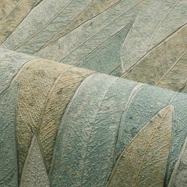 Papel de parede de FOLHAS DE EUCALIPTO VERDE ÁGUA E MARROM Papel de parede de FOLHAS DE EUCALIPTO VERDE ÁGUA E MARROM
