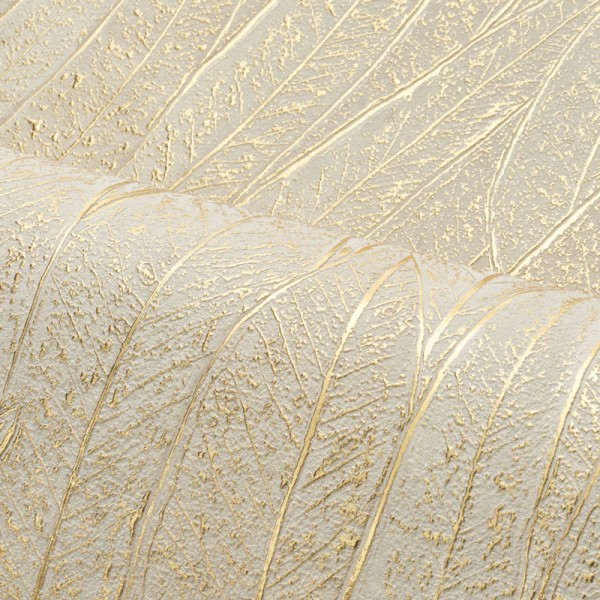 Paper pintat FULLES D'EUCALIPTE BLANC TRENCAT DAURAT