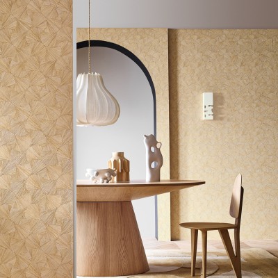 Papel pintado CONCHAS BEIGE PAJA