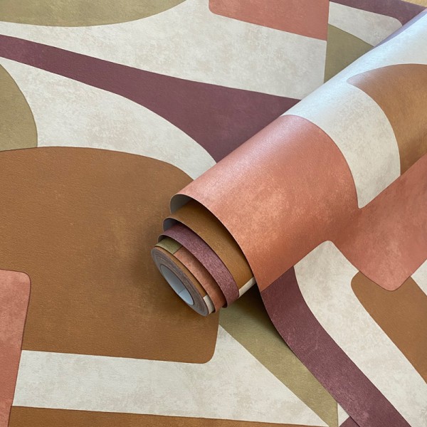 Papel pintado FORMAS GEOMÉTRICAS NARANJA