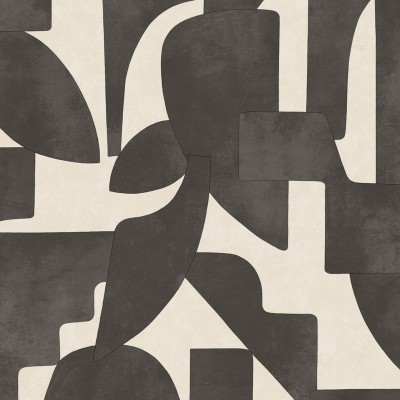 Paper pintat FORMES GEOMÈTRIQUES NEGRE CHARCOAL Paper pintat FORMES GEOMÈTRIQUES NEGRE CHARCOAL