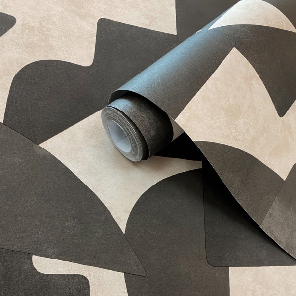 Papel pintado FORMAS GEOMÉTRICAS NEGRO CHARCOAL