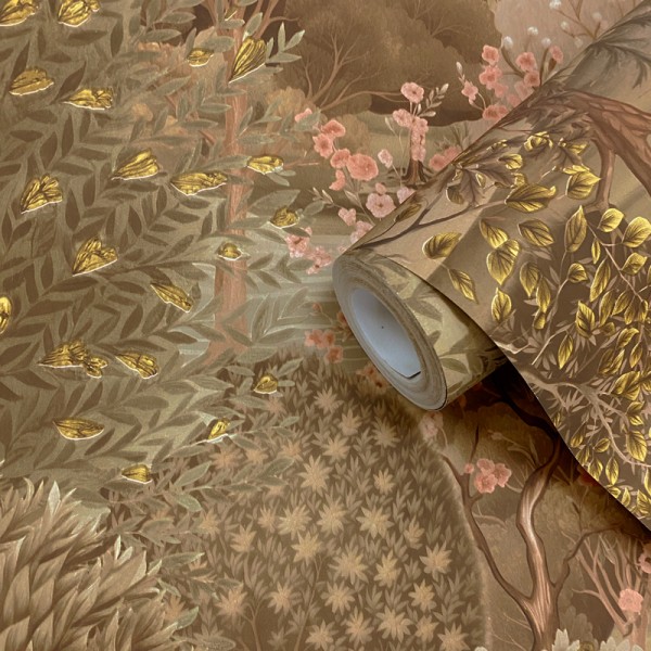 Papel pintado ARBORETUM MARRÓN BEIGE Papel pintado ARBORETUM MARRÓN BEIGE
