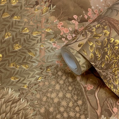 Papel de parede ARBORETUM MARROM BEGE