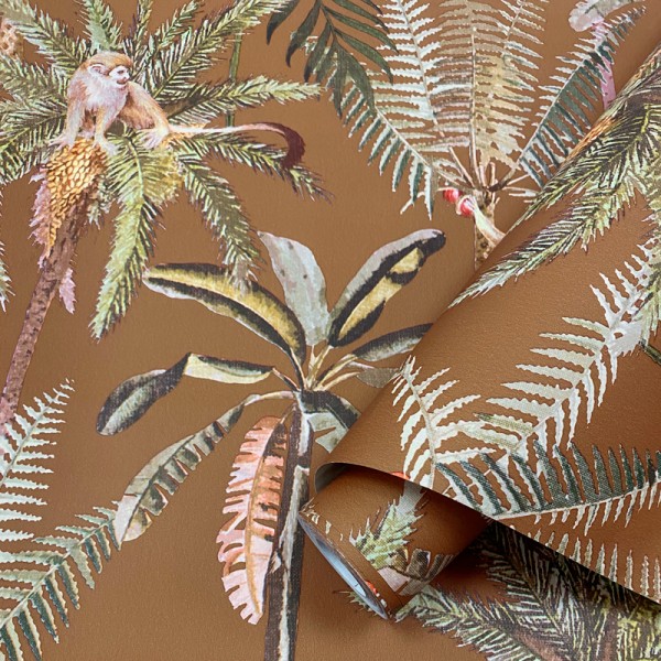 Papel pintado MONOS MARRÓN