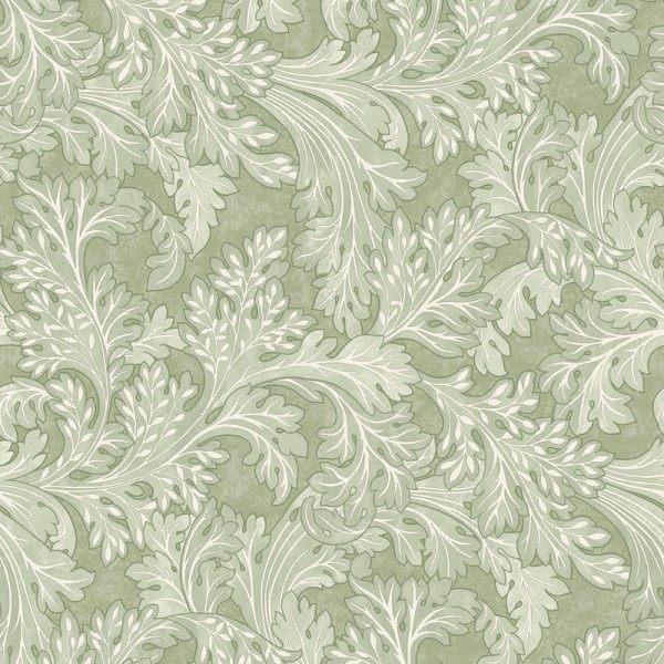 Papel de parede FOLHAS ELEGANTES VERDES