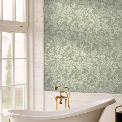 Paper pintat FULLES ELEGANTS VERDES 2
