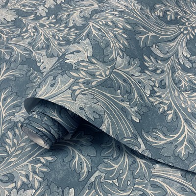 Papel de parede FOLHAS ELEGANTES AZUIS Papel de parede FOLHAS ELEGANTES AZUIS