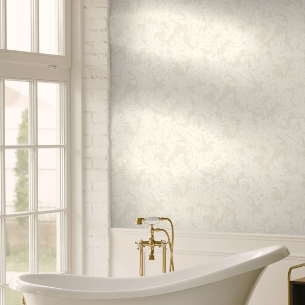 Papel de parede FOLHAS ELEGANTES CREME