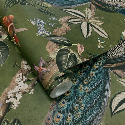 Papel de parede PAVÃO VERDE