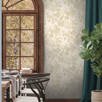 Papel pintado JAPONÉS GRULLA BEIGE Papel pintado JAPONÉS GRULLA BEIGE