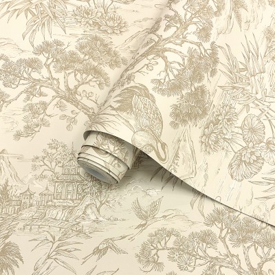 Papel pintado JAPONÉS GRULLA BEIGE Papel pintado JAPONÉS GRULLA BEIGE