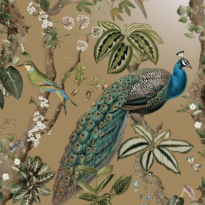 Paper pintat PAONS REALS DAURAT Paper pintat PAONS REALS DAURAT