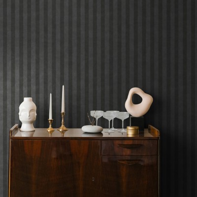 Papel pintado RAYAS CHARCOAL