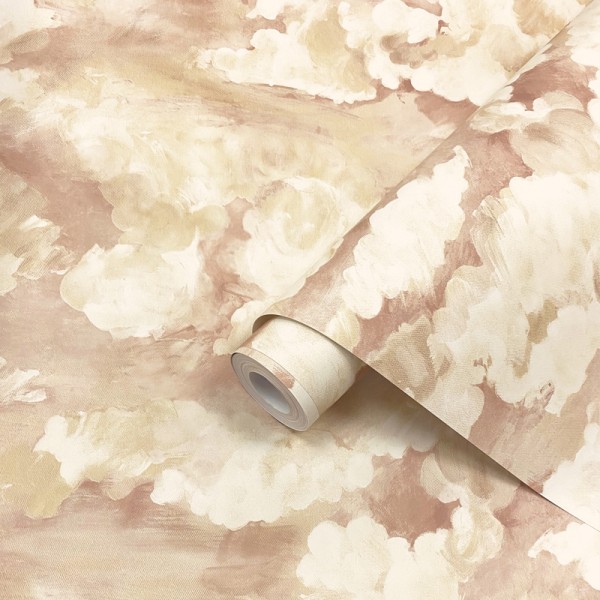 Papel pintado NUBES BEIGE ROSADO
