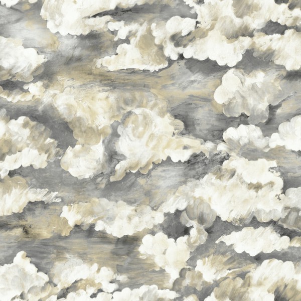 Papel pintado NUBES BEIGE GRIS CHARCOAL