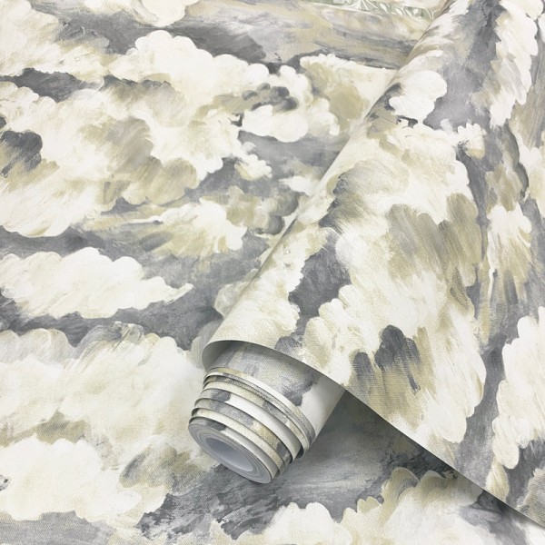 Papel pintado NUBES BEIGE GRIS CHARCOAL Papel pintado NUBES BEIGE GRIS CHARCOAL