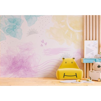 Mural Infantil Abstrato Roxo VCAP-101 Mural Infantil Abstrato Roxo VCAP-101