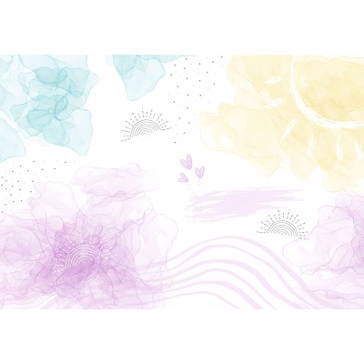 Mural Infantil Abstrato Roxo VCAP-101 Mural Infantil Abstrato Roxo VCAP-101