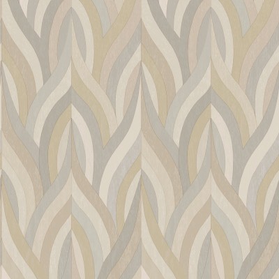Papel de parede ARABESCO BEGE E CINZA