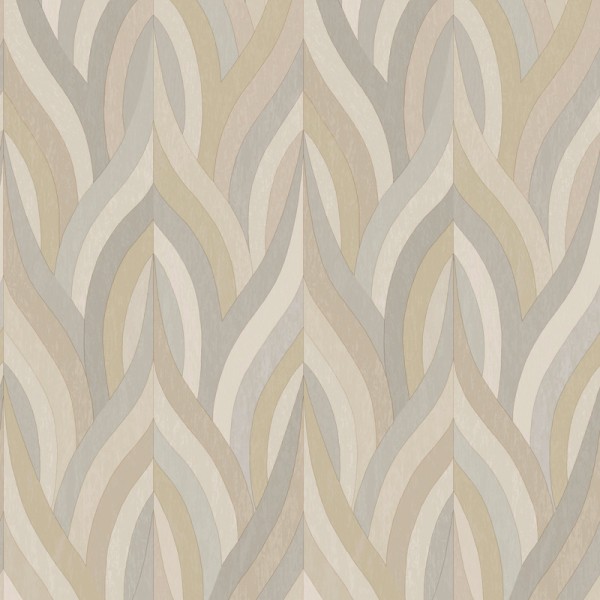 Papel pintado ARABESCO BEIGE Y GRIS