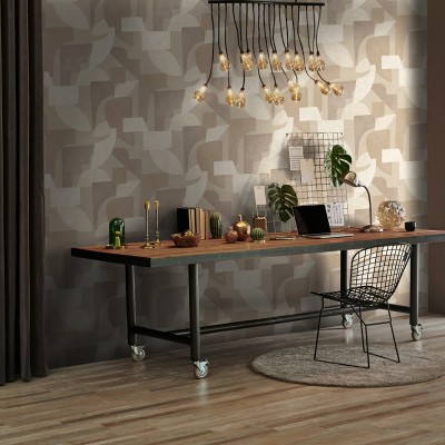 Papel pintado FORMAS GEOMÉTRICAS BEIGE NATURAL 2