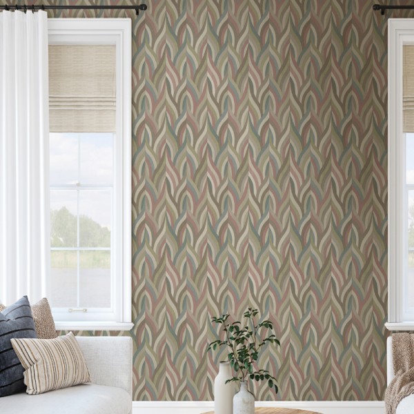 Papel pintado ARABESCO ROSA, VERDE Y AQUA Papel pintado ARABESCO ROSA, VERDE Y AQUA