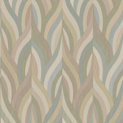 Papel de parede ARABESCO VINTAGE ROSA, VERDE E AZUL Papel de parede ARABESCO VINTAGE ROSA, VERDE E AZUL