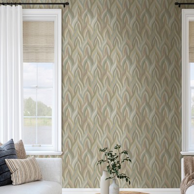 Papel de parede ARABESCO VINTAGE ROSA, VERDE E AZUL Papel de parede ARABESCO VINTAGE ROSA, VERDE E AZUL