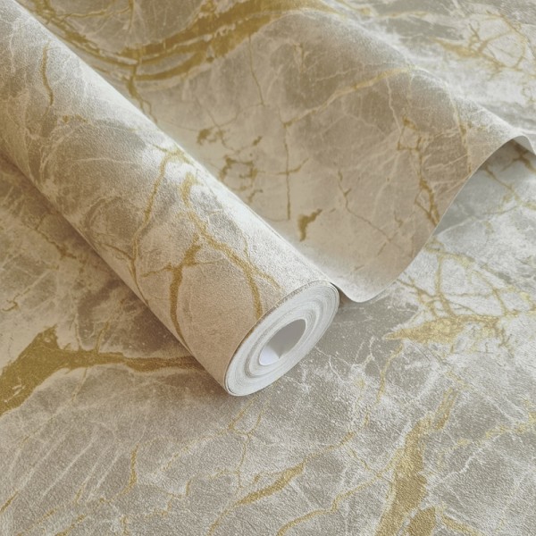 Papel de parede MÁRMORE CINZA E DOURADO Papel de parede MÁRMORE CINZA E DOURADO